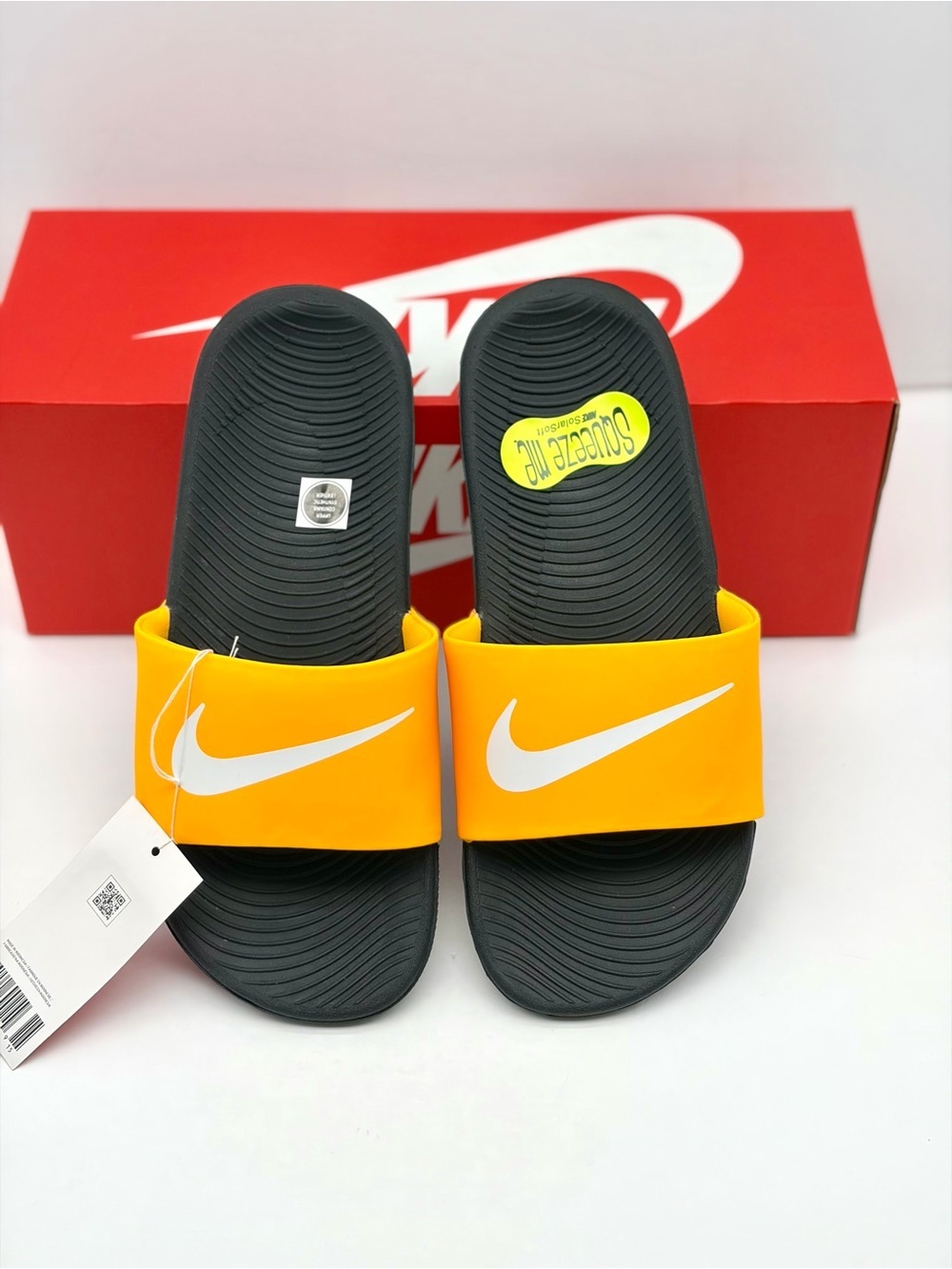 Nike  Slide Sandals LASER ORANGE/WHITE-BLACK - Picture 3 of 9
